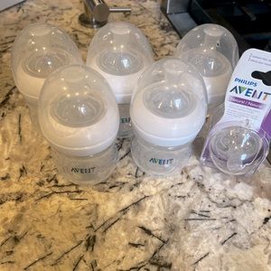 New Out of Box Avent Baby Bottles and Nipples